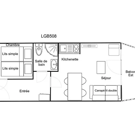 Apartmán Confortable 2 Pieces, Skis Aux Pieds, 2 Ch, 4 Pers, Non-fumeur - Fr-1-182a-16 *