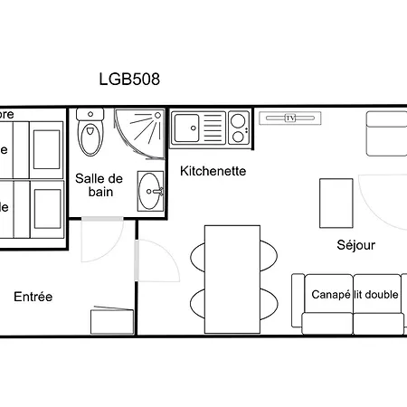 Confortable 2 Pieces, Skis Aux Pieds, 2 Ch, 4 Pers, Non-fumeur - Fr-1-182a-16 Lägenhet